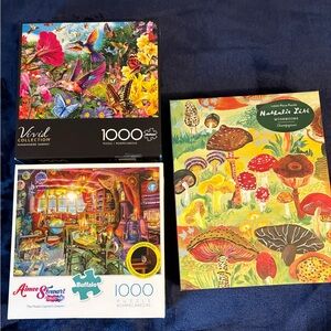 Colorful 1000 piece Jigsaw Puzzle Set of 3